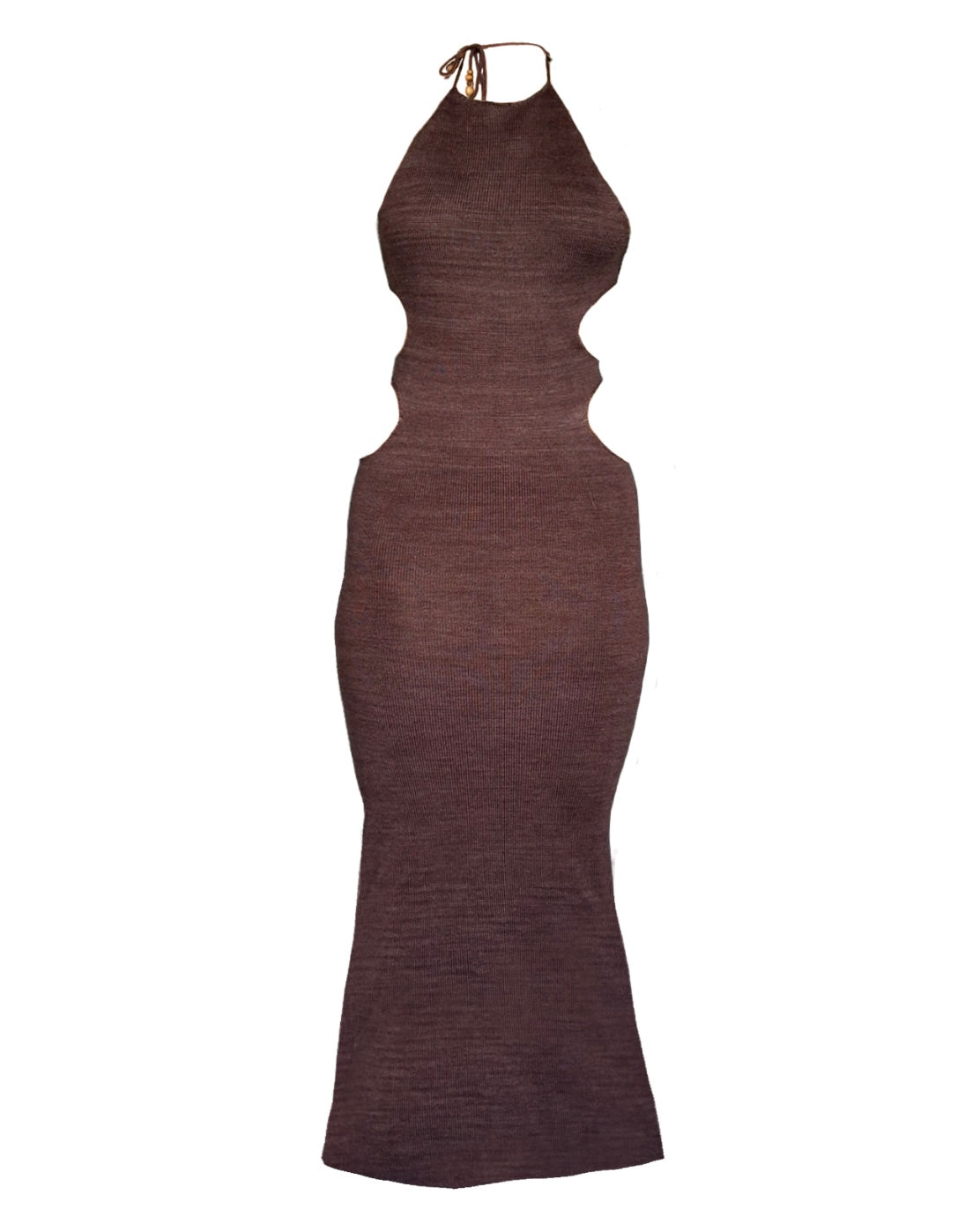 Knitted Backless Maxi Dress