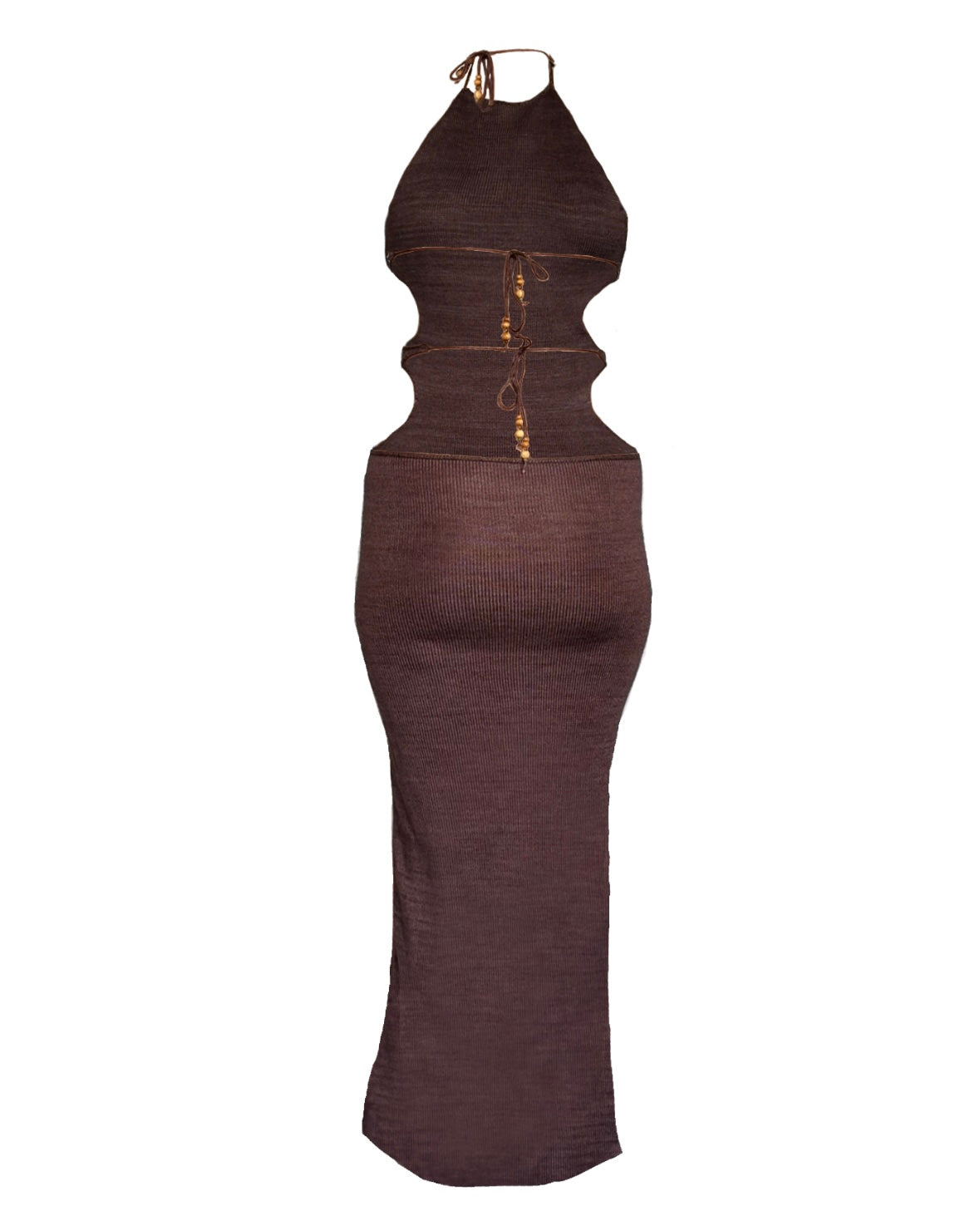Knitted Backless Maxi Dress